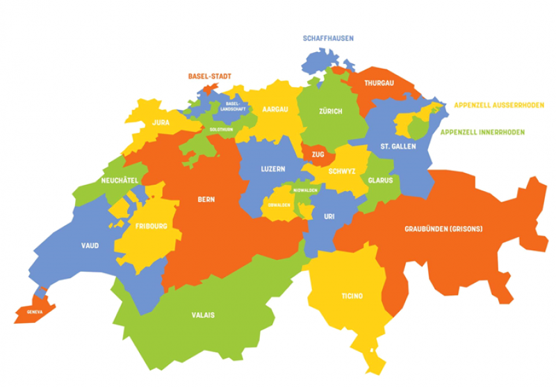 Kantone karte der Schweiz v2